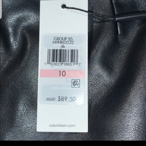Calvin Klein Faux Leather Pants - Picture 2 of 8
